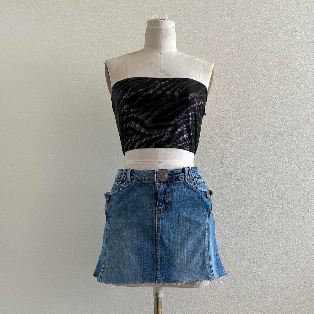 handmade black metallic abstract bandeau